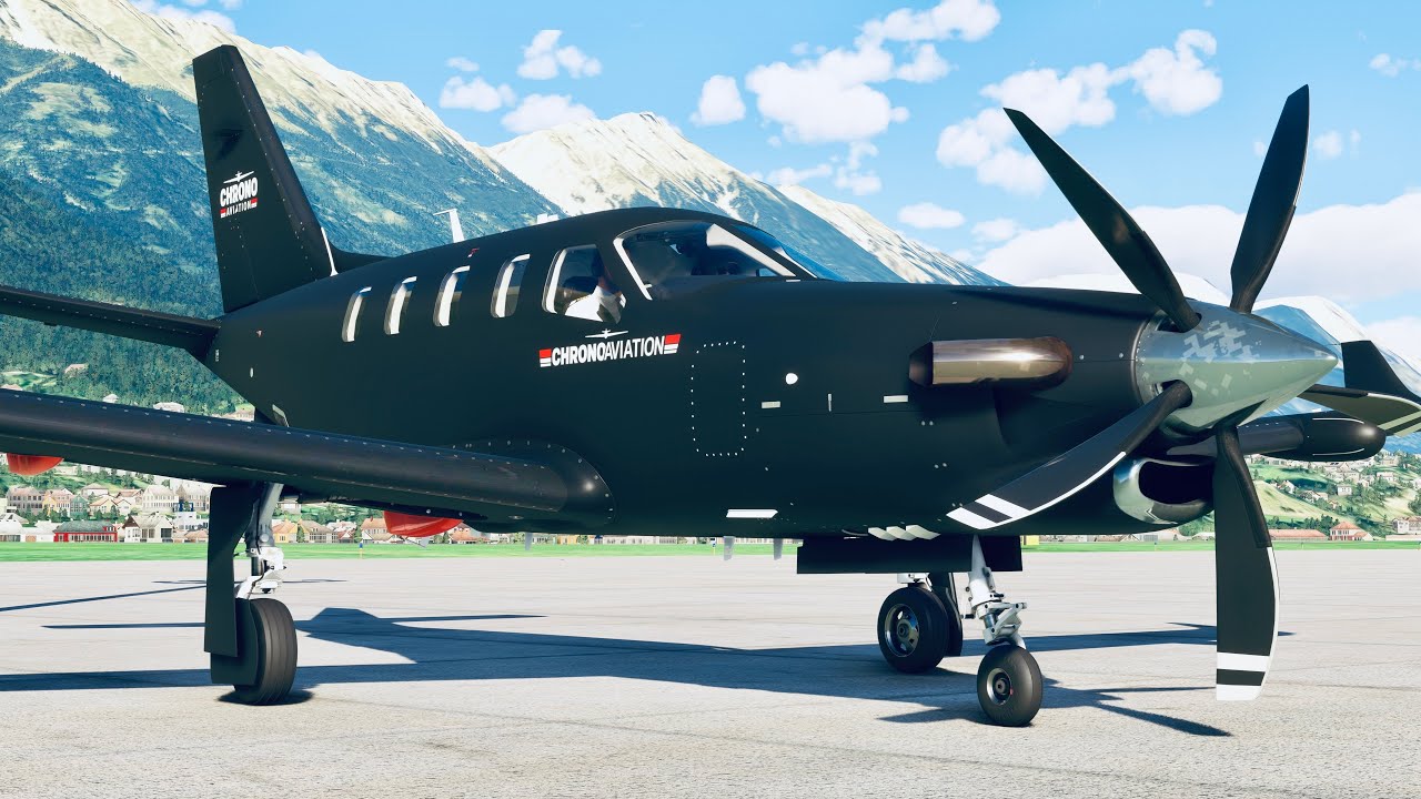 MSFS | Turboprop Socata TBM 930 | Full flight from Lugano, Switzerland🇨🇭to Innsbruck, Austria 🇦🇹 