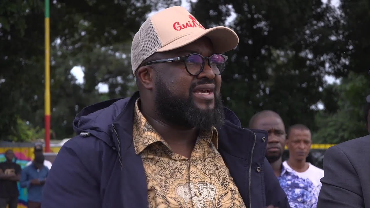 VISIT TO THE SITE OF THE FIRST PHASE OF THE CONAKRY URBAN PARK. RTG GUINEA 224