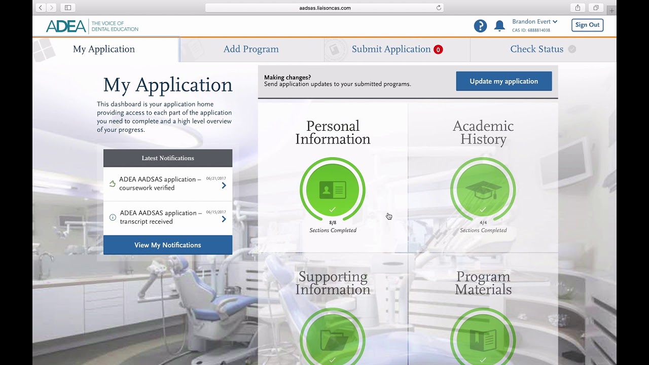 ADEA AADSAS Application Tour For Pre-Dental Students