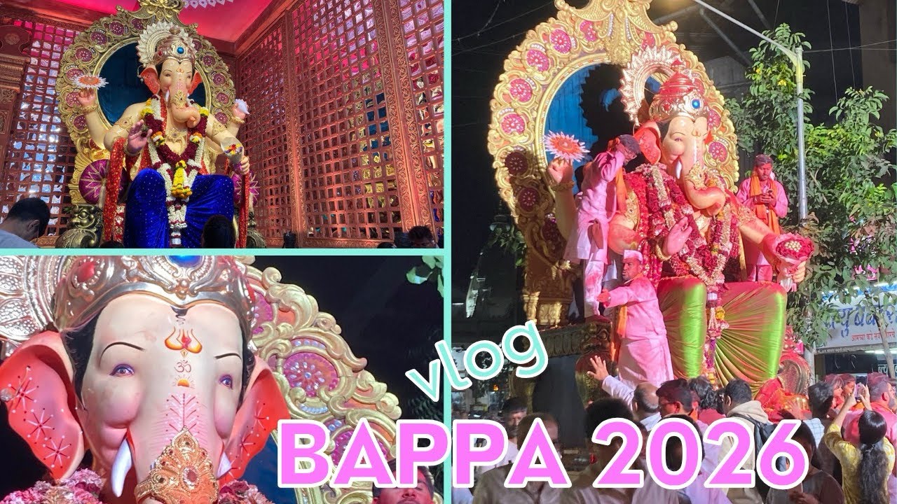 Bappa ne diye saal ke phele hi din  darshan 2026🙏🏻🙏🏻🙏🏻#vlog #youtube #2026