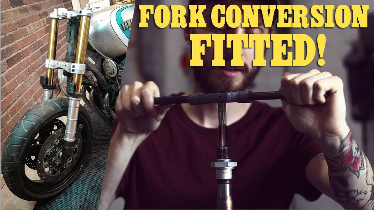 XJ650 Build Part 4 - Fork Conversion - FITTED!