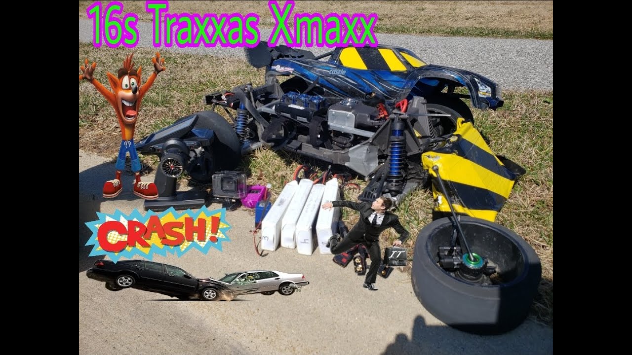 16s Traxxas Xmaxx 112mph CRASH OMG