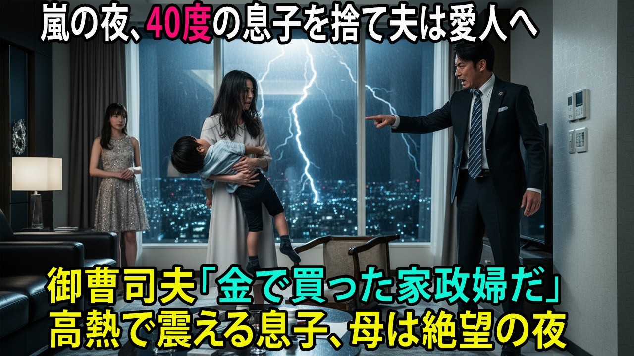 40度の熱で震える息子を見捨て不倫女の元へ向かった夫「子供なんてまた作れるだろ」→帰宅後、家はもぬけの殻。残された【一枚の手紙】がクズ夫を地獄へ突き落す