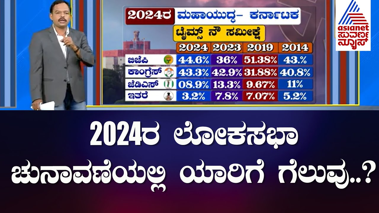 2024 Lok Sabha Election Survey |2024ರ ಲೋಕಸಭಾ ಚುನಾವಣೆಯಲ್ಲಿ ಯಾರಿಗೆ ಗೆಲುವು..?| News 360  | Suvarna News