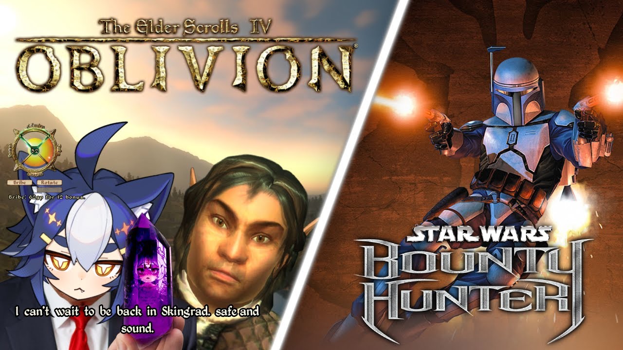 [ TES: Oblivion | STAR WARS: Bounty Hunter | drawing ] a title for the stream that makes sense