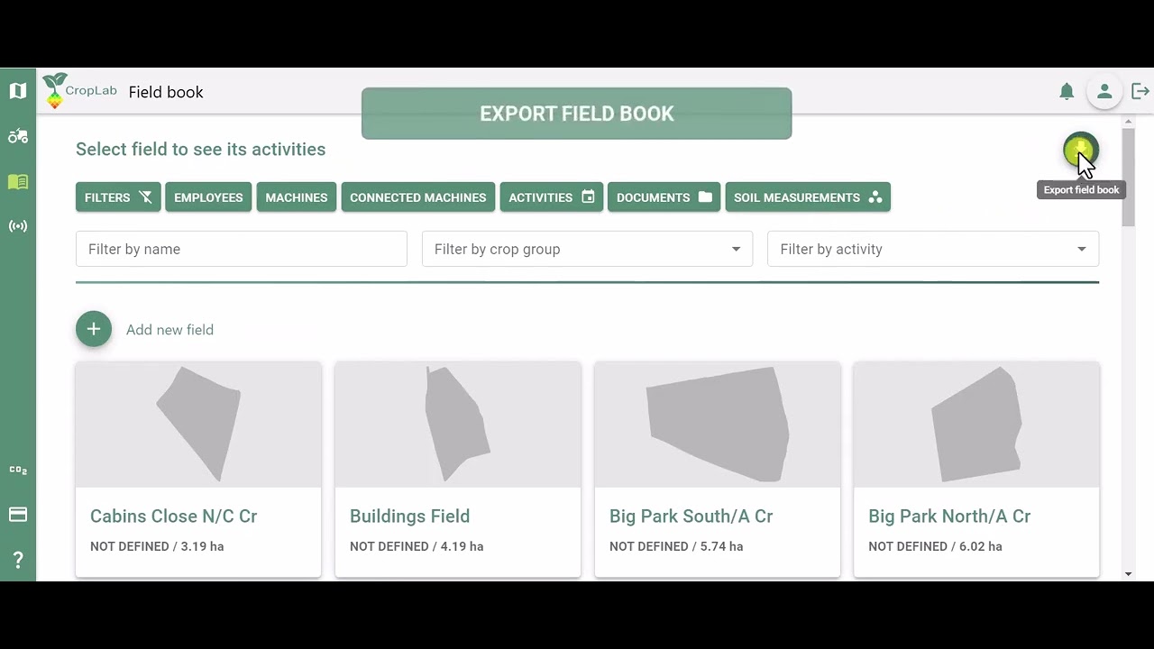 CropLab - Field book