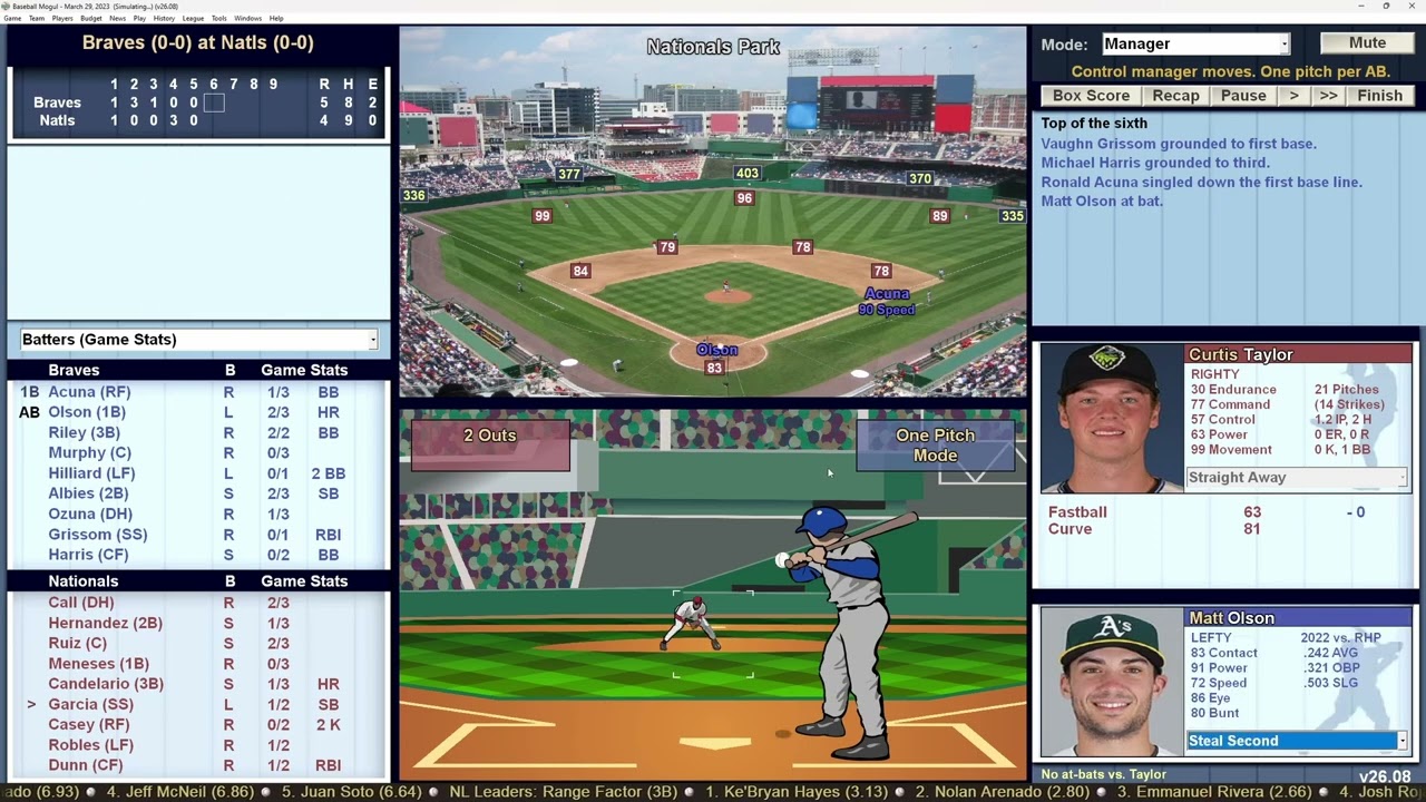 Baseball Mogul 2023 (PC) - Gameplay