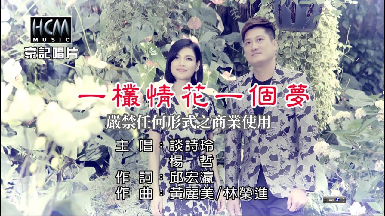 談詩玲 vs 楊哲-一欉情花一個夢【KTV導唱字幕】1080p HD