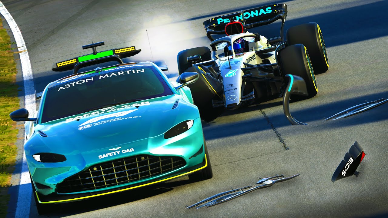 SAFETY CAR EXPLODES DRIVER MID-RACE! 8 DNFs! AI ARE NUTS TODAY! - F1 22 MY TEAM CAREER Part 108