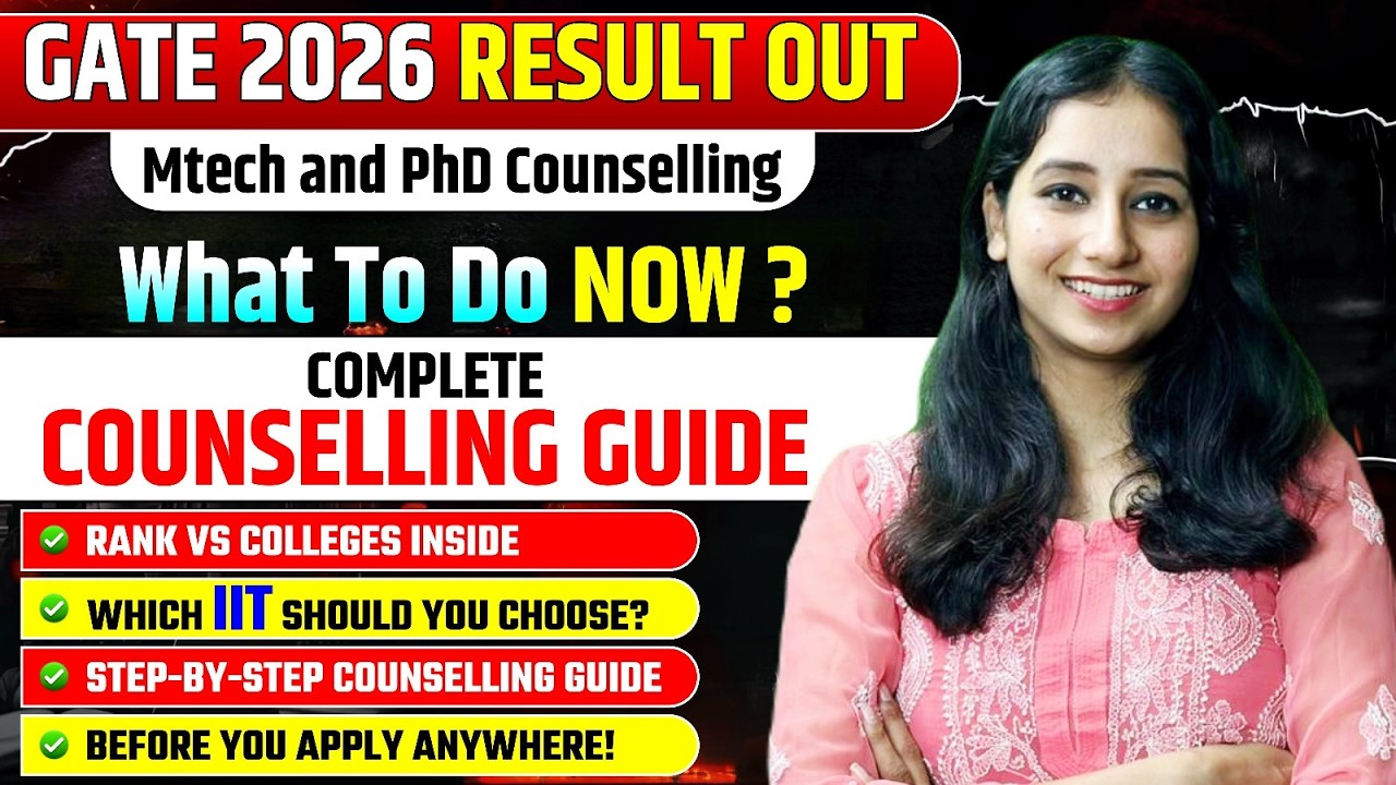 GATE 2026 Counselling I Rank vs Colleges I What to do after GATE Result I Complete guidance