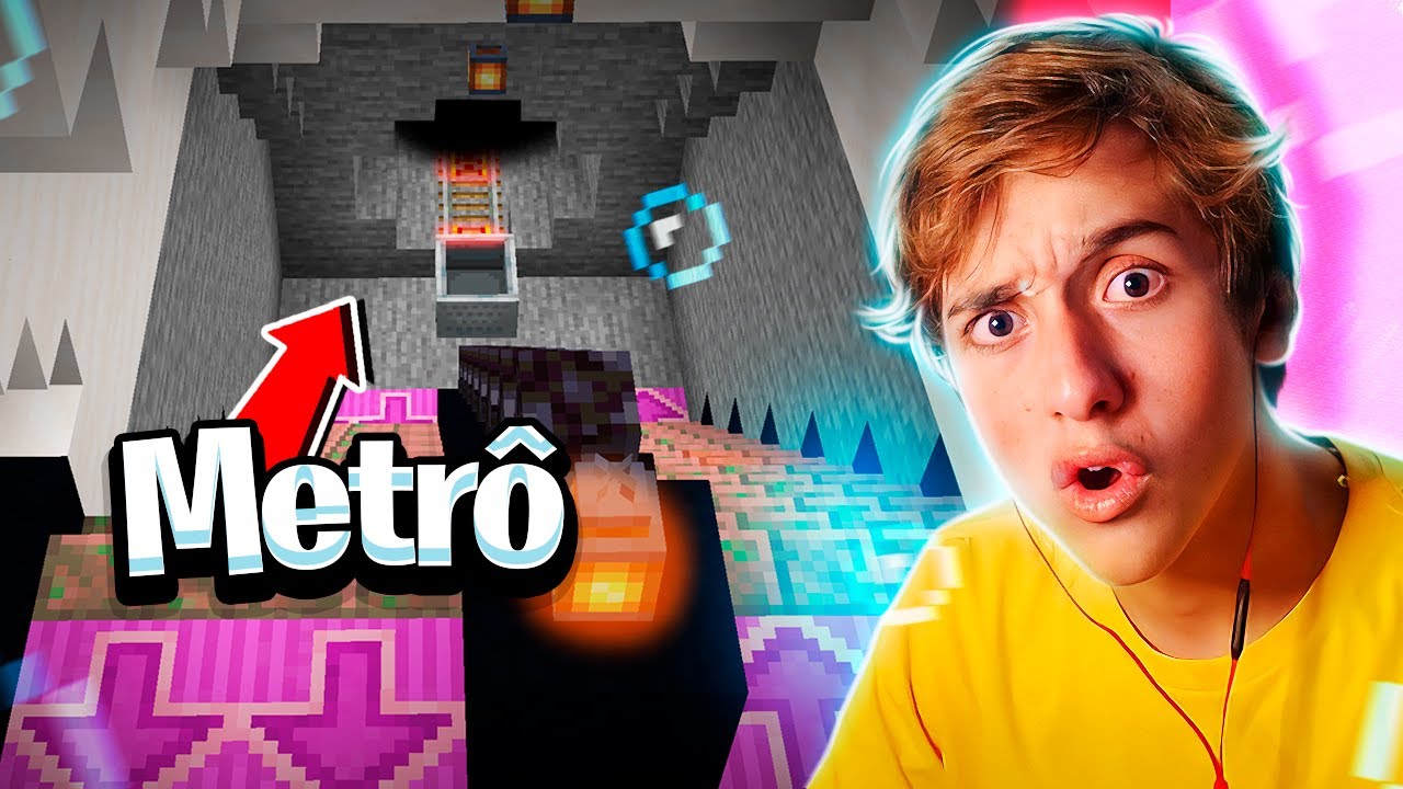 FIZ UM METRÔ SUBMARINO PARA IR ATÉ O PARQUE do TONIGON - Minecraft 1.17