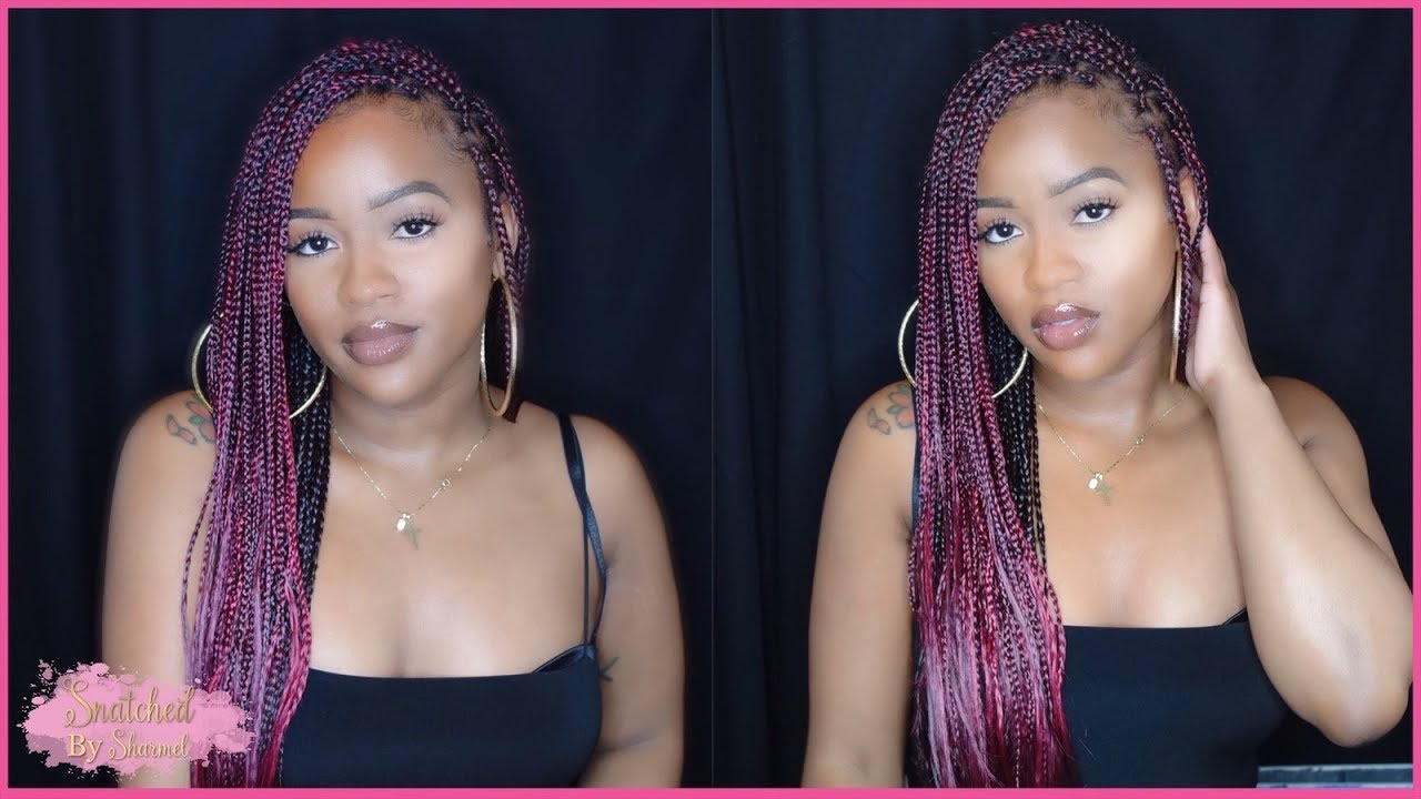 Deep Red/Burgundy Small Box Braids [Start to Finish]