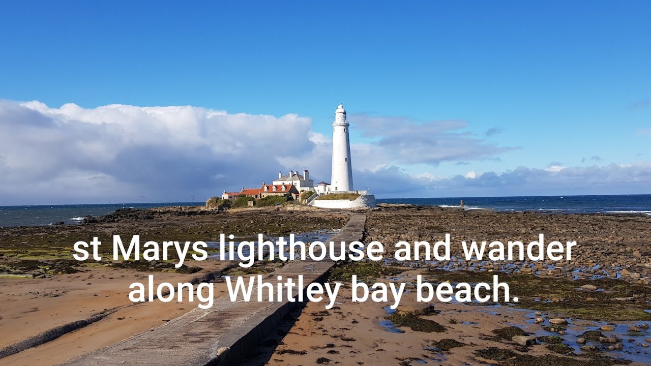 A WALK ALONG WHITLEY BAY SEA FRONT TO ST MARY'S LIGHTHOUSE. #beach #coast #walking #seaside #walk