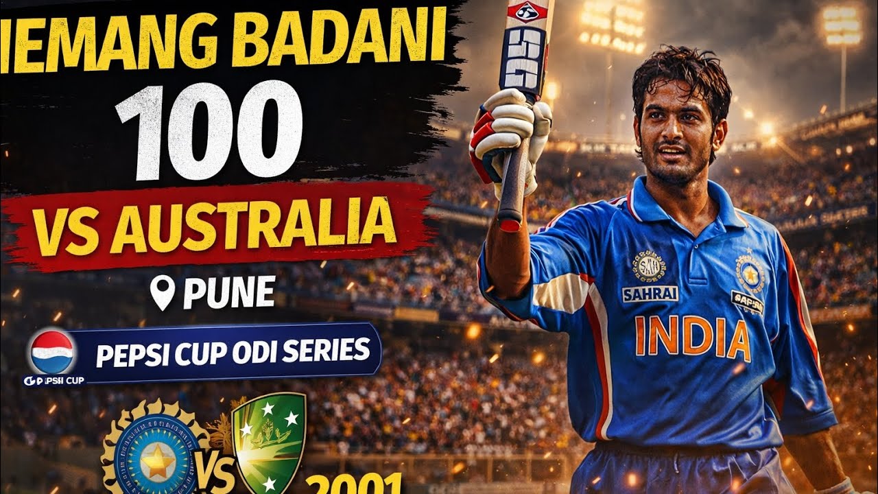 HEMANG BADANI| 100 VS AUSTRALIA @ PUNE| PEPSI CUP ODI SERIES 2001.