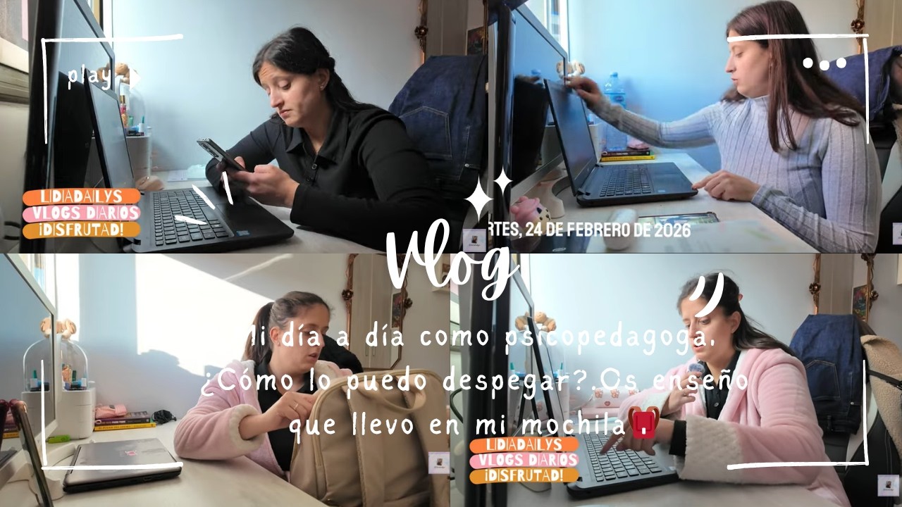 VLOG | Mi día a día como psicopedagoga, ¿Cómo lo puedo despegar?.Os enseño que llevo en mi mochila🎒