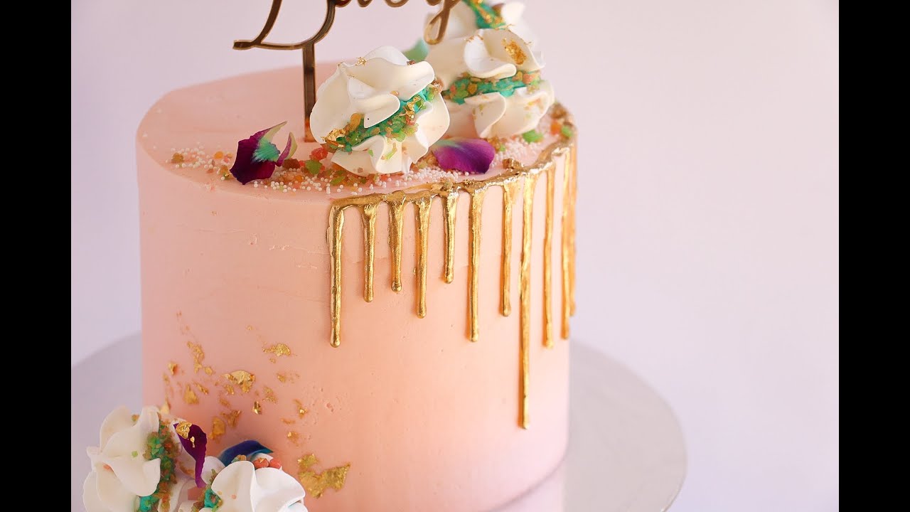 Pink Baby Shower Meringue Cake- Rosie's Dessert Spot