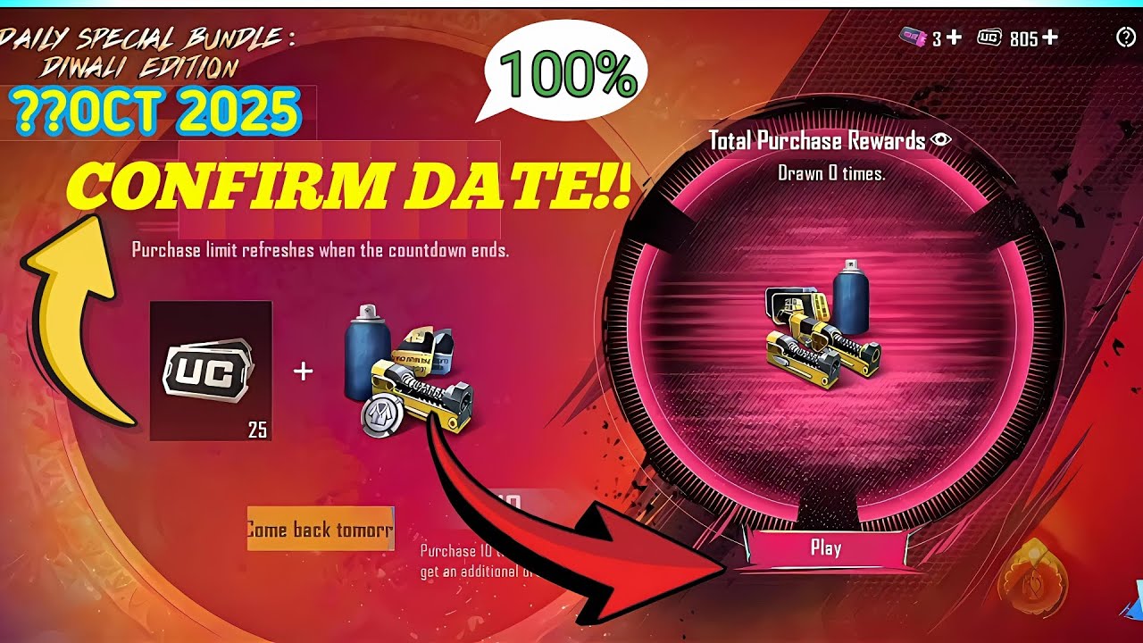 Next Daily Special Bundle Confirm Date Out BGMI.Oct  Month daily special Bundle+Full Details In Bgmi