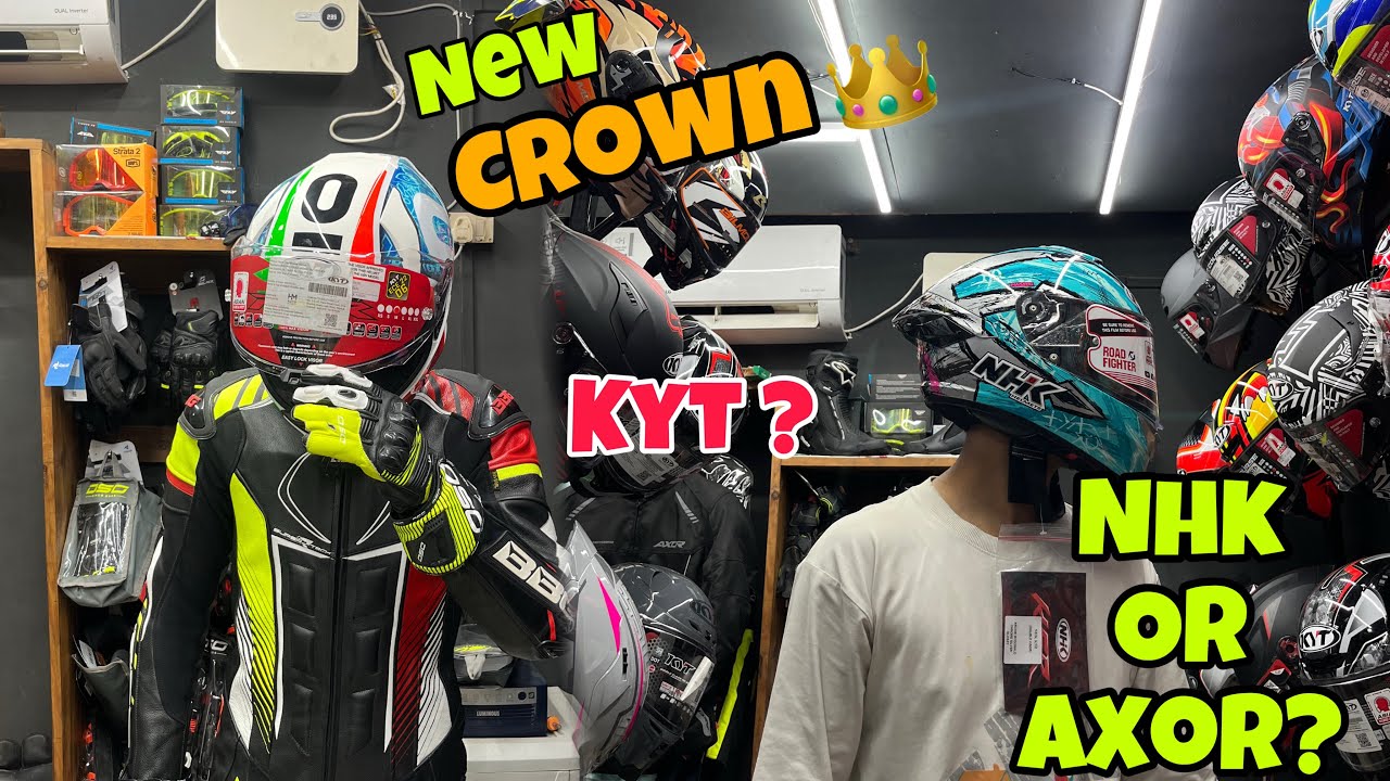 My new helmet 😍 NHK’s new store in Guwahati // which one I have purchased? KYT , NHK or AXOR