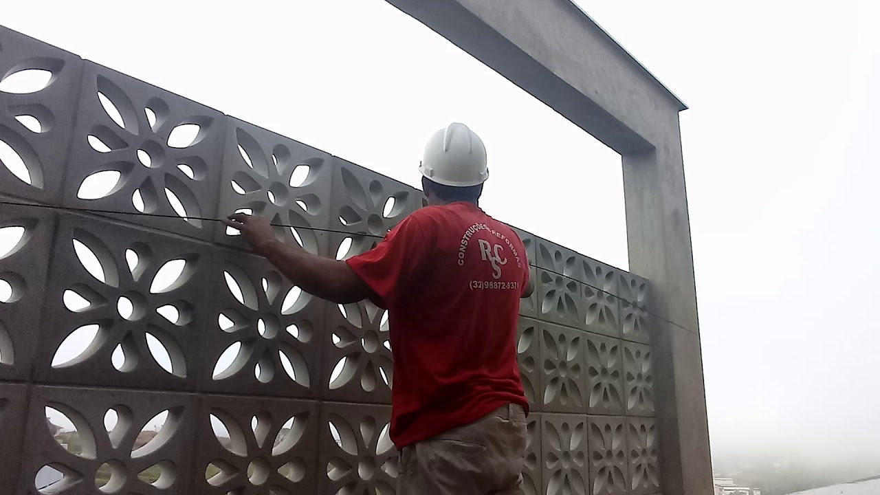 como instalar corretamente cobogós de concreto.