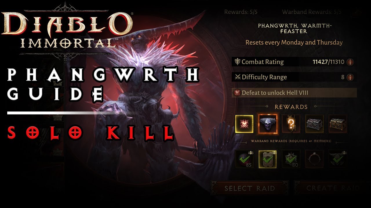 Diablo Immortal: Phangwrth Solo Kill - Fight and Mechanics Guide - Unlocking Hell 8