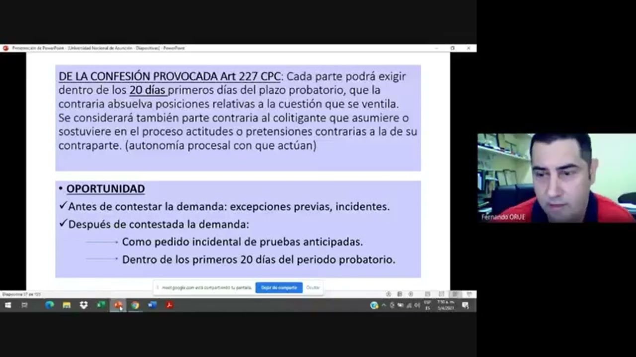 LECCION 7 -  PRUEBA CONFESORIA  - PROCESAL CIVIL II