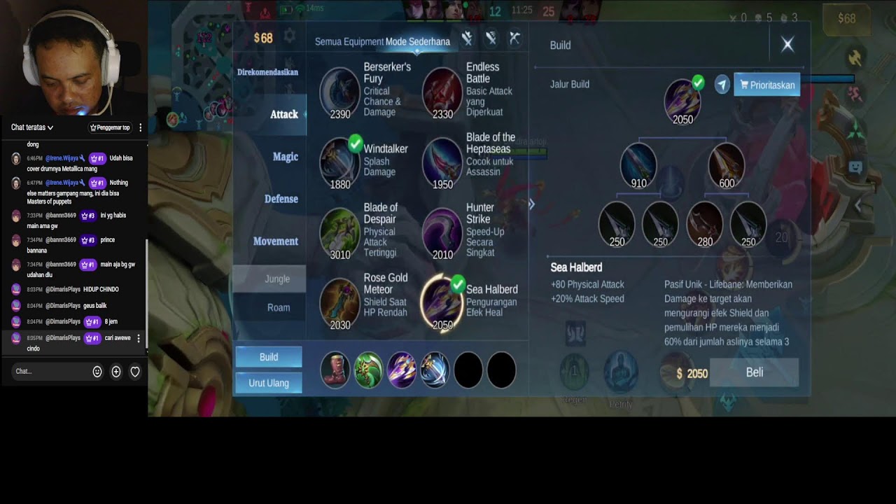 LIVE GAME MLBB = Ditekuni