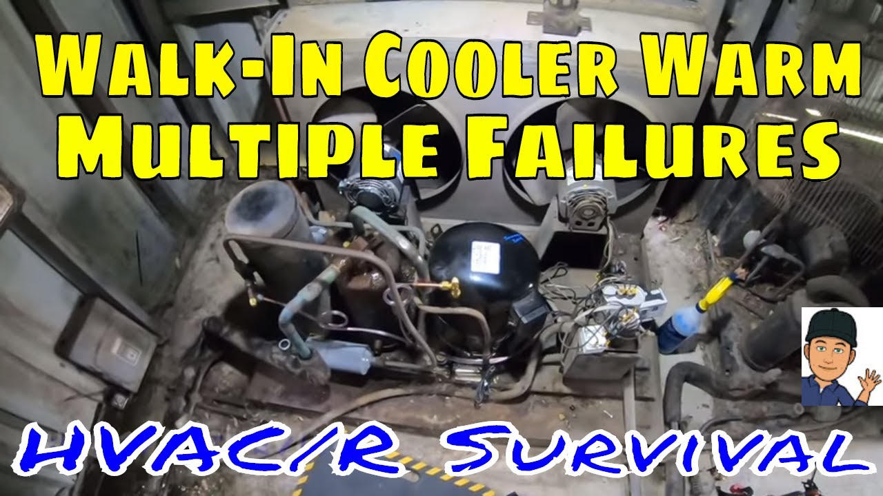 Walk-In Cooler Warm Multiple Failures Bad fan motors, pressure controls, and electrical.