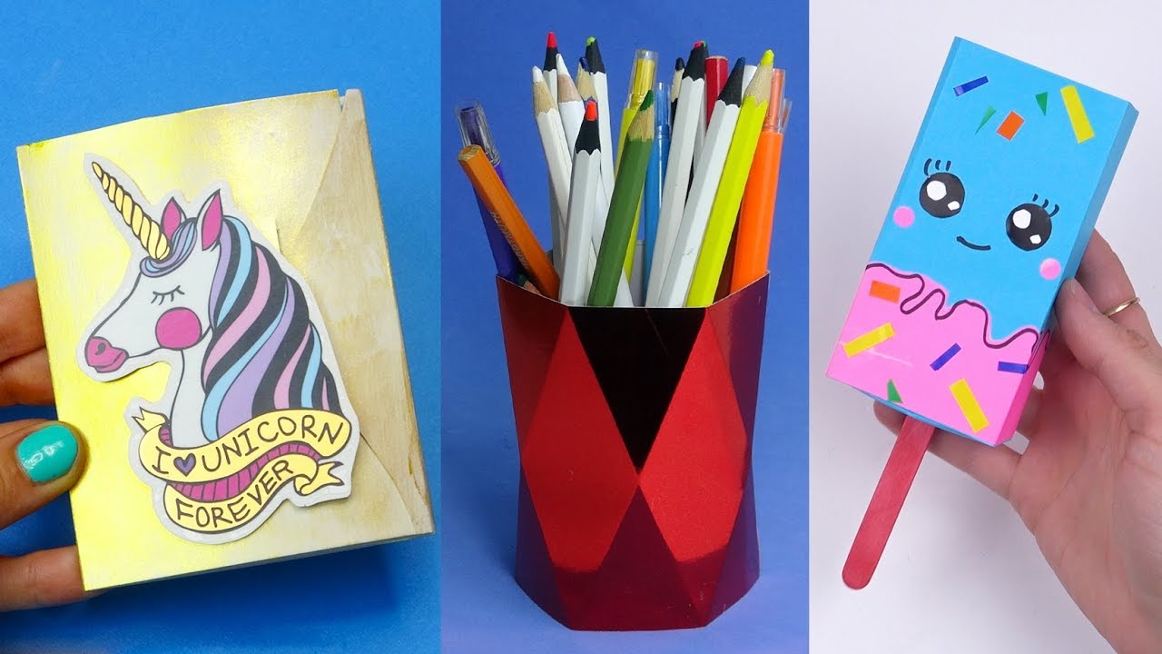 14 поставляет поделки в школу | легко DIY бумаги ремесла идеи