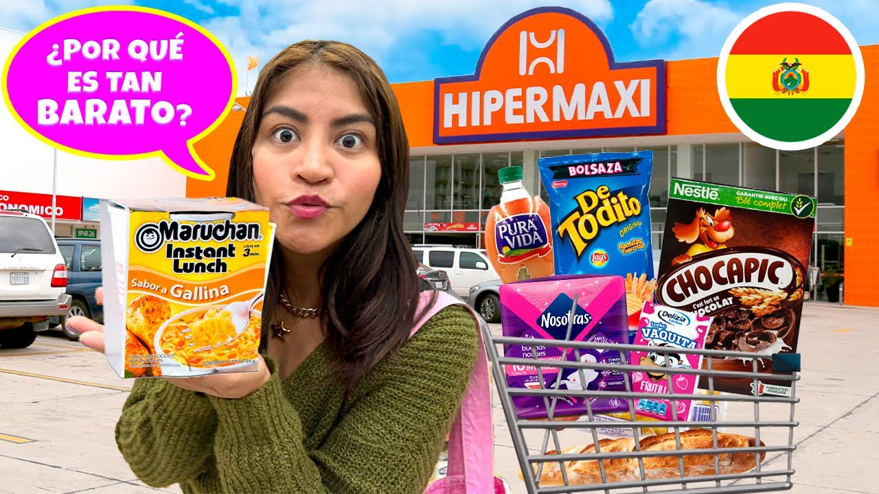 ¿Qué hay en un SUPERMERCADO DE BOLIVIA? 😱 ¡Venden Maruchan de Gallina!🐓¡ES MUY DIFERENTE! 🥑🥐