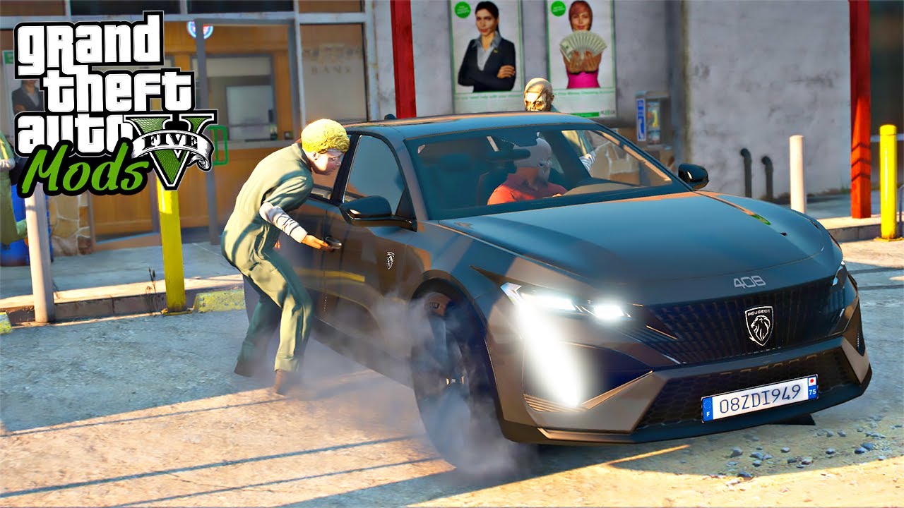PILOTO DE FUGA DE UM ASSALTO A BANCO - GTA V MOD