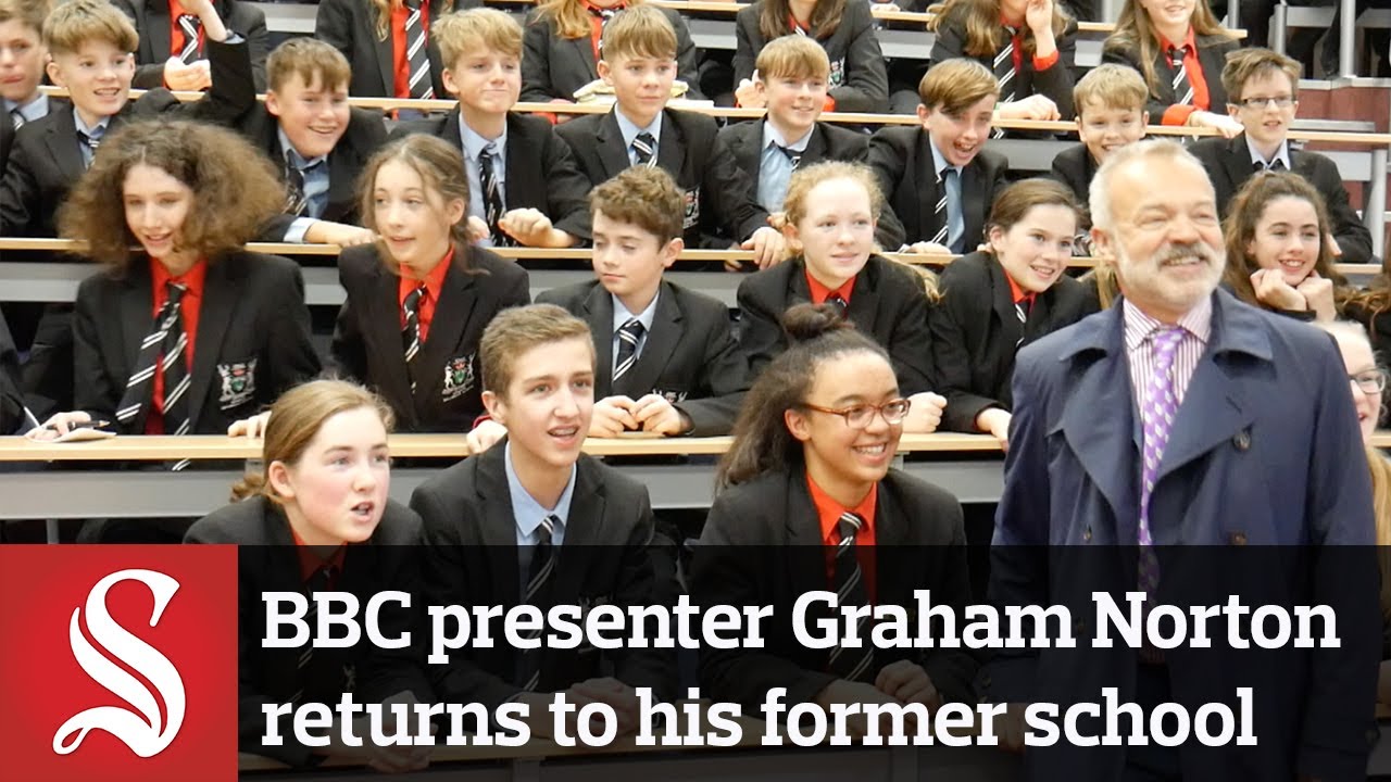 BBC presenter Graham Norton returns to his former school