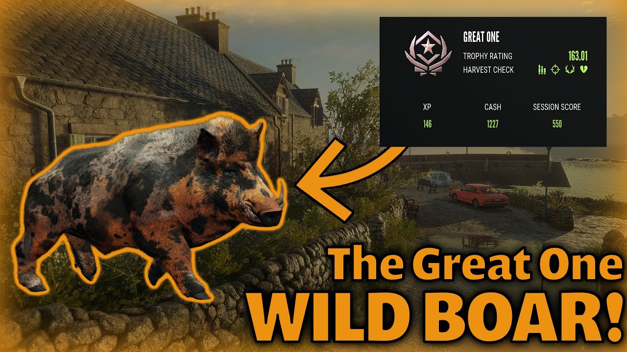 Great One Wild Boar on new SCOTLAND MAP! (Nearly went bad!)