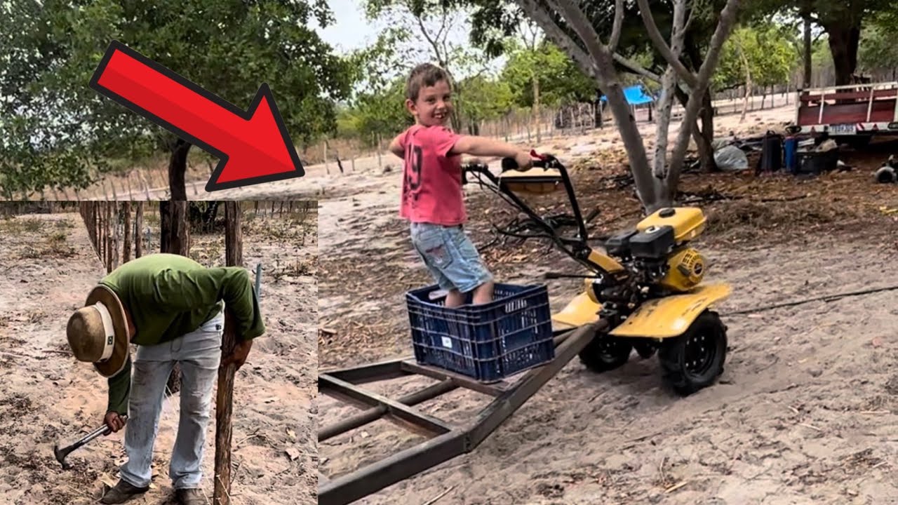 O NOVO TRATORISTA DA ÁREA: Ele já assumiu o volante
