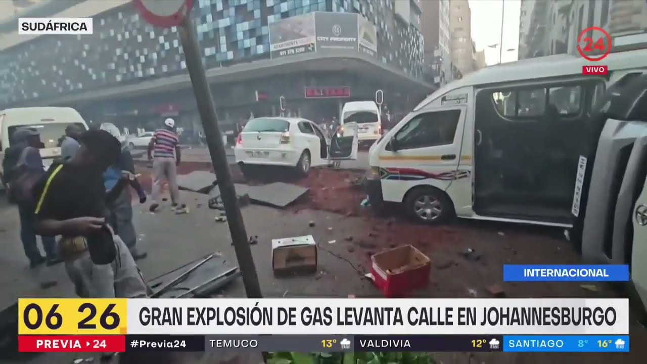 Video muestra momento exacto de la explosión de gas en Johannesburgo, Sudáfrica