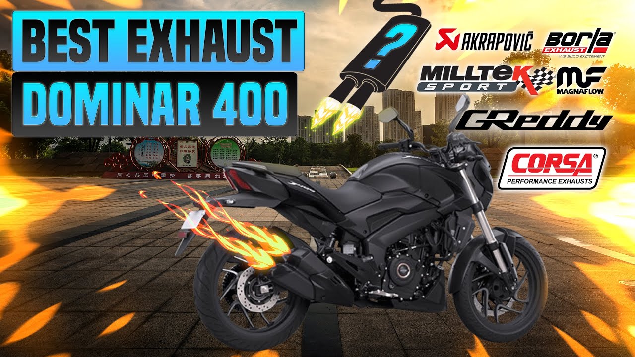 Bajaj Dominar 400 Exhaust Sound🔥Akrapovic,Barrel, Dominator,Ixil, LeoVince,Upgrade