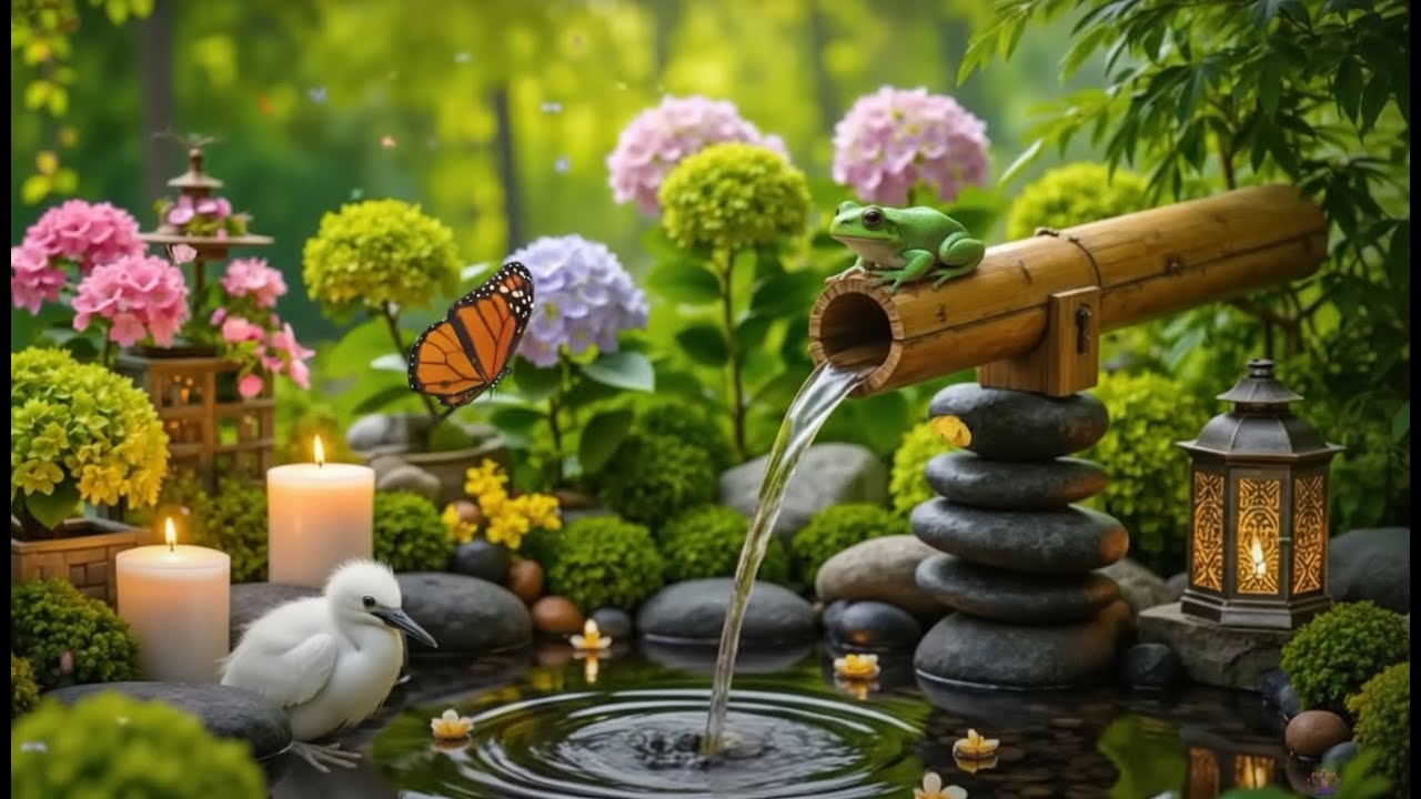 Tranquil Garden Water Sounds 🌿 Healing Music for Sleep, Meditation & Relaxation 