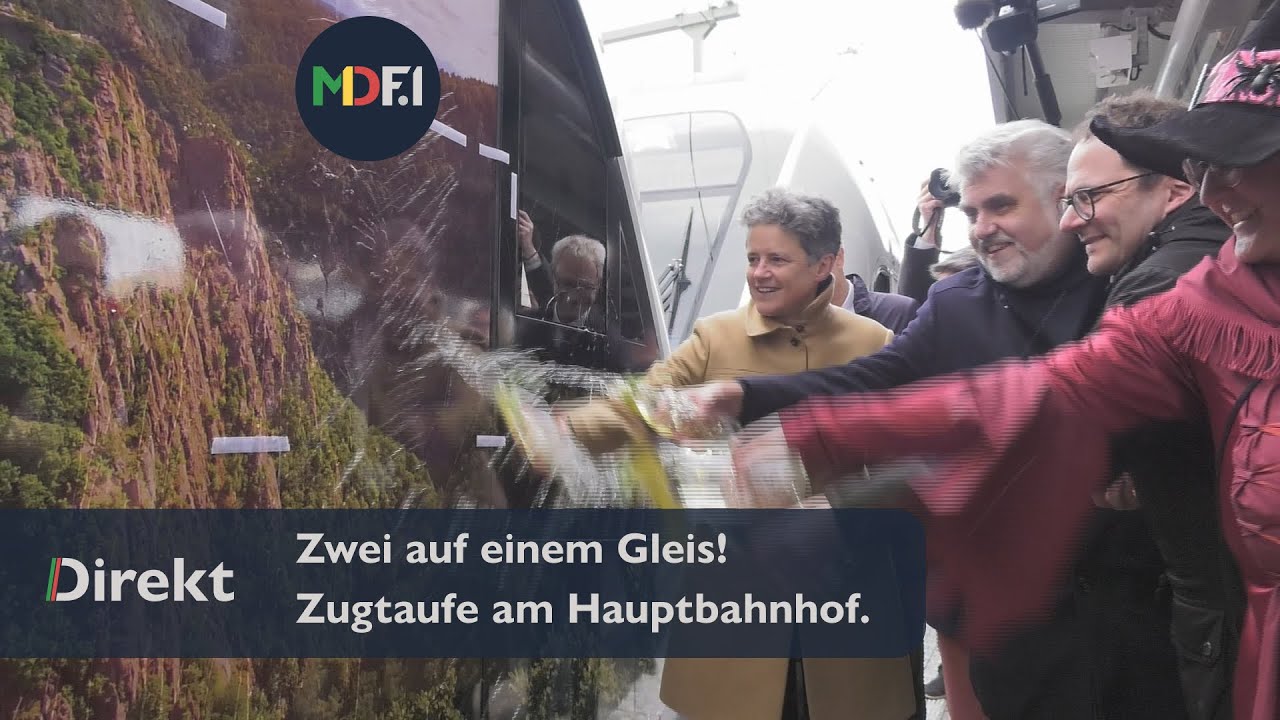 Doppelte Zugtaufe auf dem Hauptbahnhof