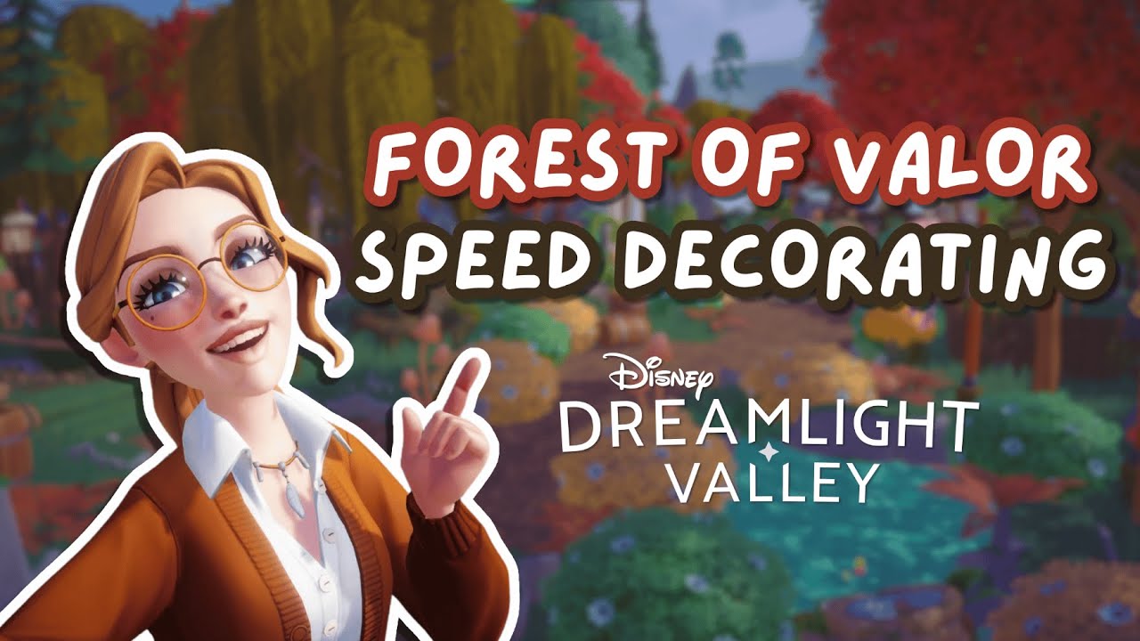 New FOREST OF VALOR Speed Decorating 🌳🍁  Disney Dreamlight Valley Speed Decorating