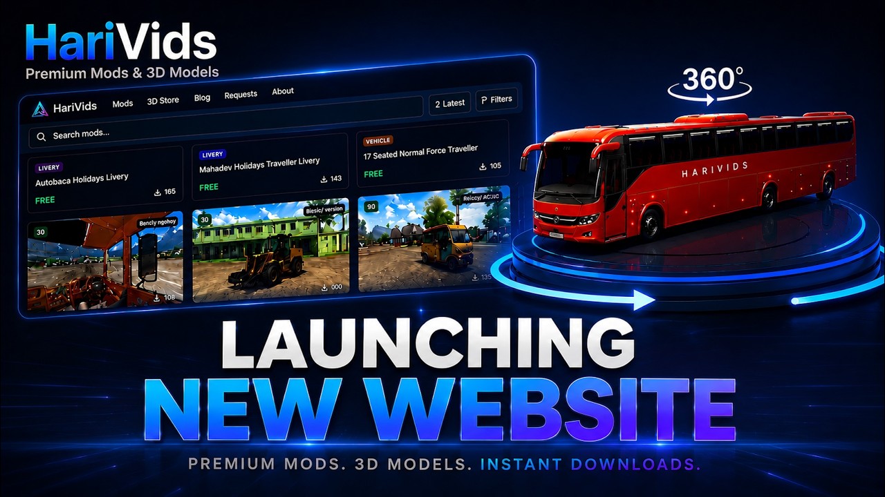You Can Now Rotate BUSSID Mods in 360&deg;! (Official Website Launch) 🔥
