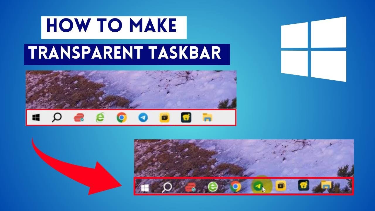 How to make Transparent TaskBar in Windows10/11 | Without any Softwares | Tutorial in 3 minutes.