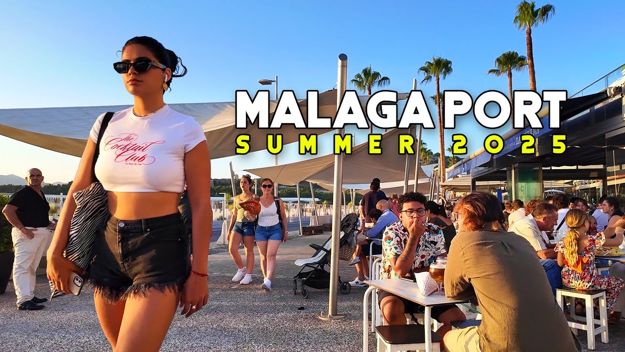 Malaga City Port Spain Fantastic Summer 2025 August Update Costa del Sol Walk | Andalucía [4K]
