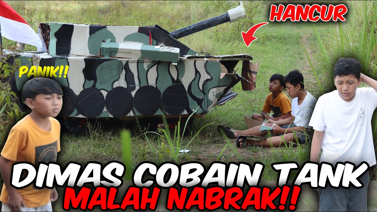TANK DITDIM HANCUR!! DIMAS TAKUT DIMARAHIN AYAH, PENGEN BELAJAR NAIK ATV TANK MALAH NABRAK
