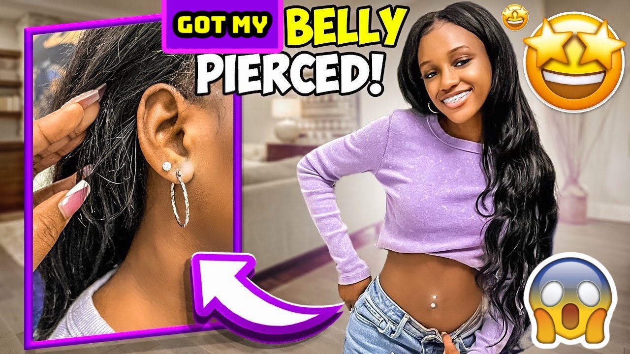 COME WITH ME TO GET MY SECOND HOLE AND GET MY BELLY BUTTON PIERCED