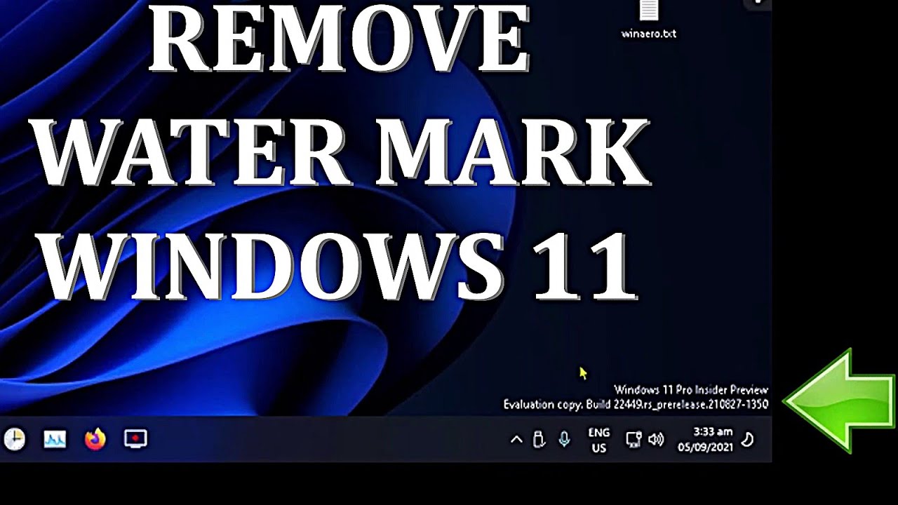 HOW TO REMOVE WINDOWS 11 PRO INSIDER PREVIEW EVALUATION COPY ?