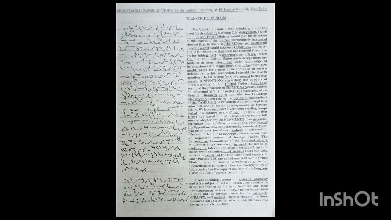 Transcription no 28 (speed 80 wpm) 400 words from kailash chandra magazine 