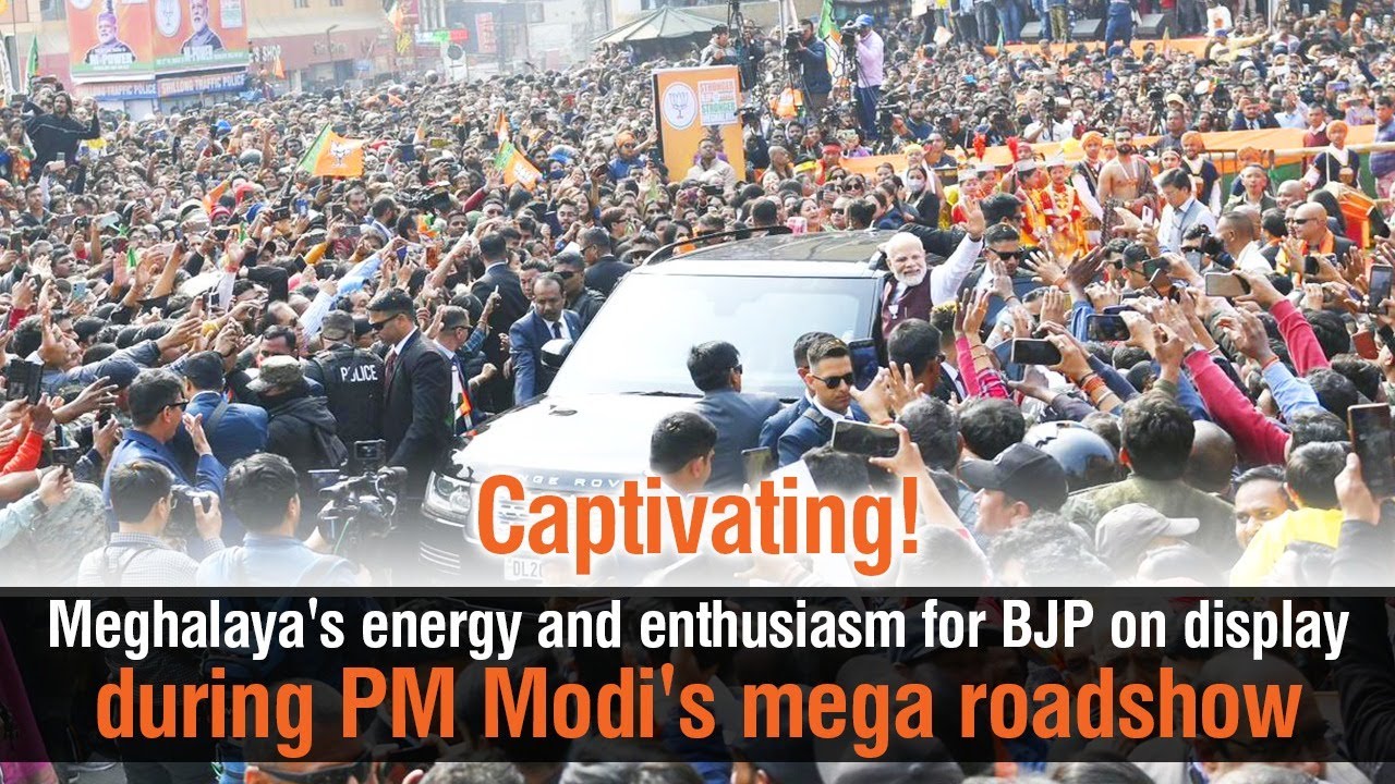 Captivating! Meghalaya's energy and enthusiasm for BJP on display during PM Modi's mega roadshow