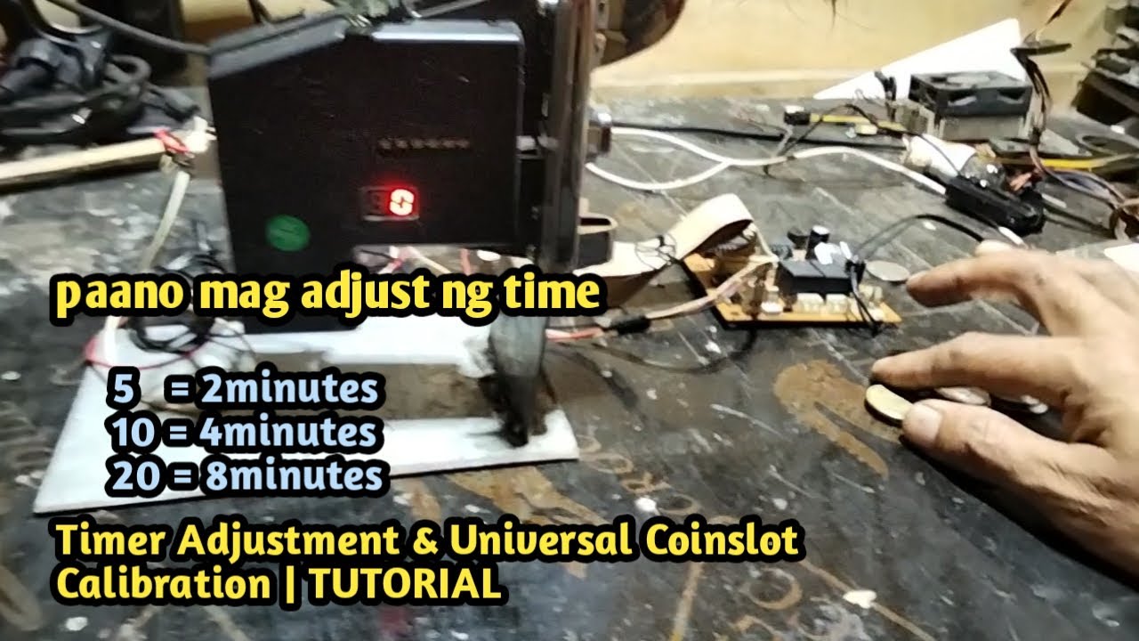 paano mag adjust ng time; 5peso=2minutes,10peso=4minutes,20peso=8minutes