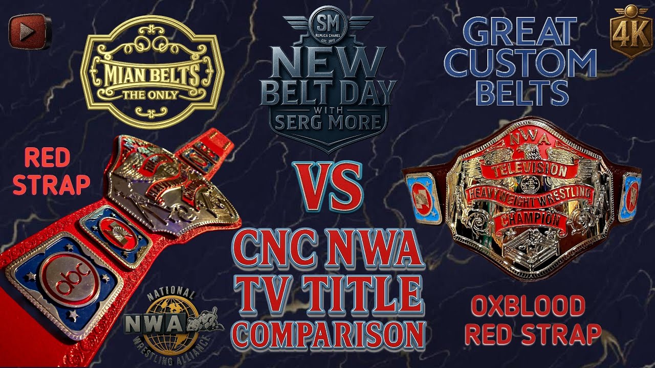 📺 New Belt Day! NWA Television Championship | CNC by GCB | Oxblood Red Strap Replica📺 New Belt Day!