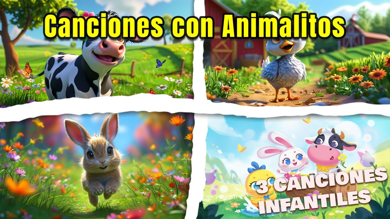 La Magia del Sonido Animal con Animalitos 🪄🦊 | Tres Canciones Infantiles para Jugar
