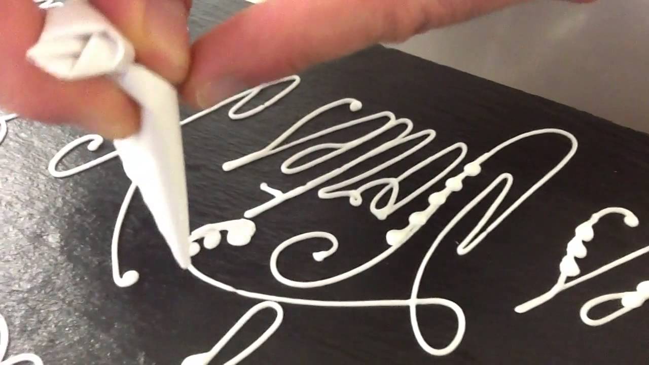 ecrire au cornet, ecriture patisserie